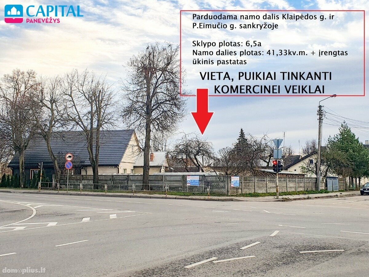 Parduodama gyvenamojo namo dalis Panevėžyje, Centre, Klaipėdos g.