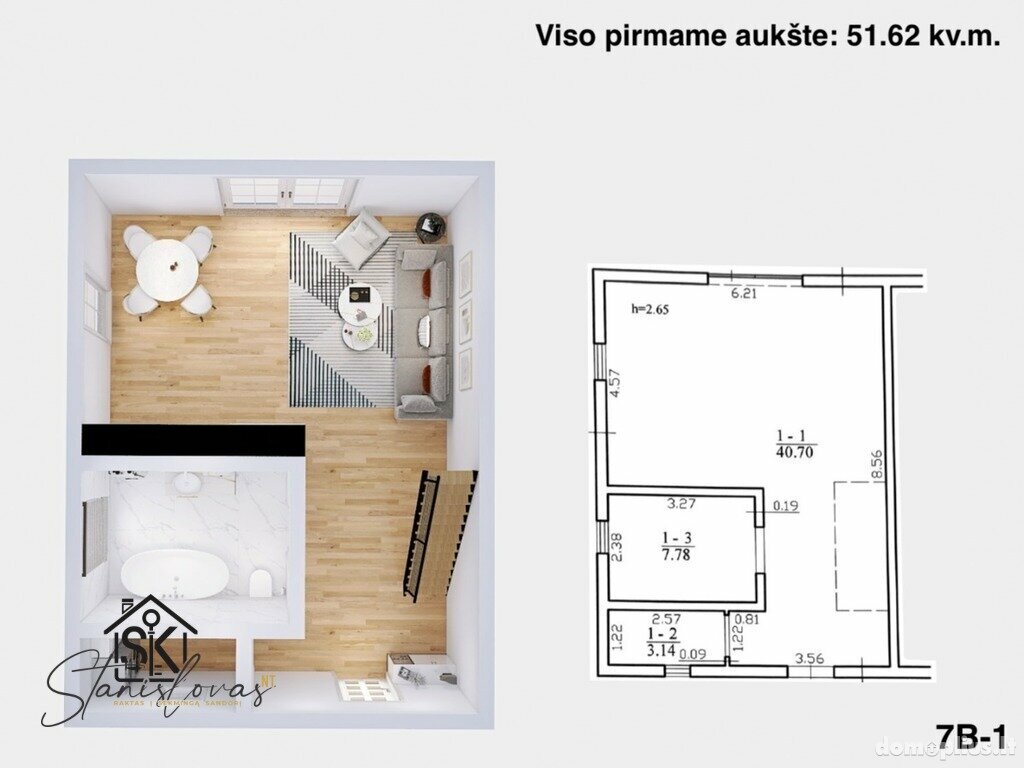 Parduodamas sublokuotas namas Klaipėdos rajono sav., Karklėje