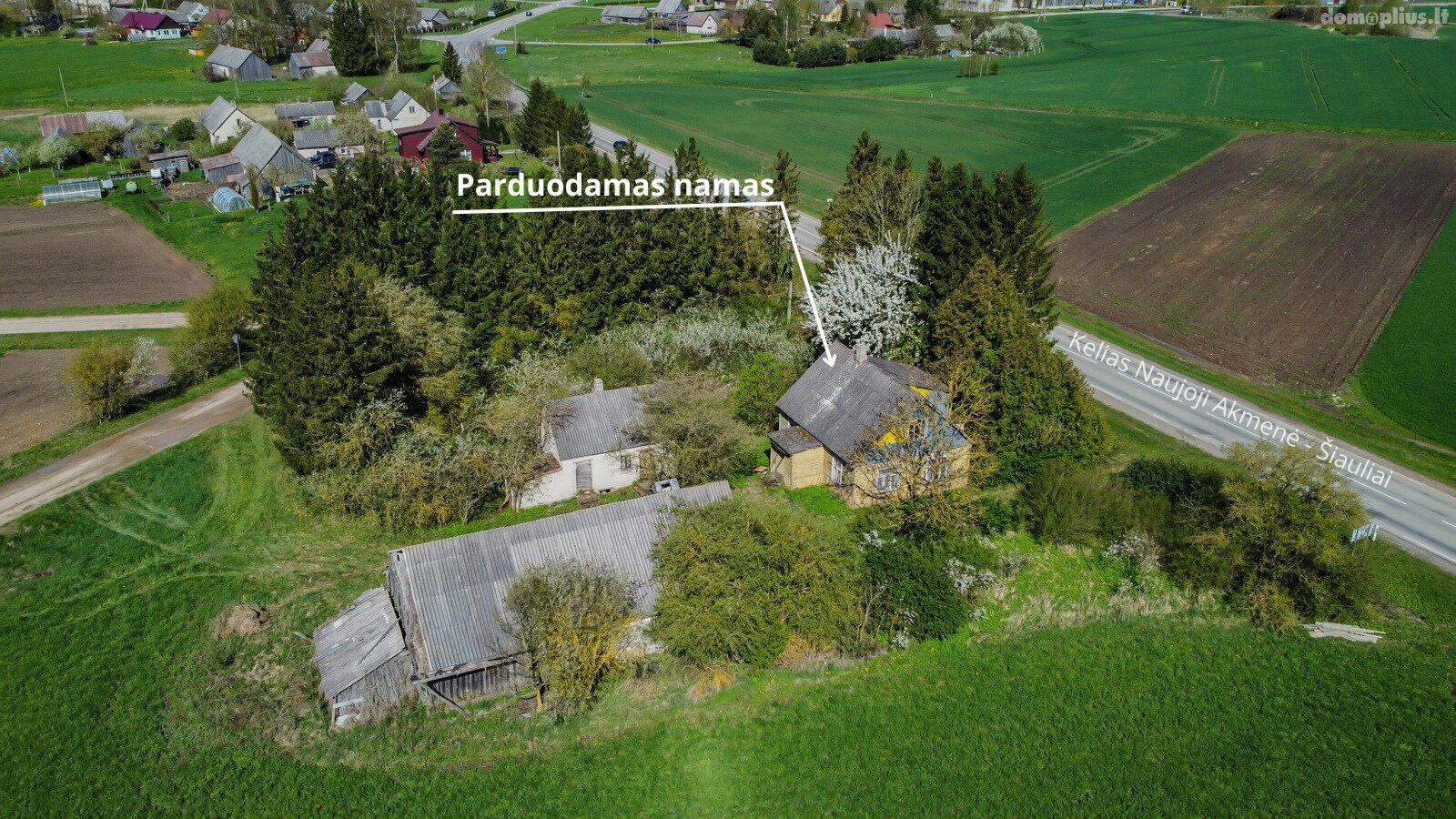 Parduodamas gyvenamasis namas Akmenės rajono sav., Kruopiuose, Vytauto Didžiojo g.