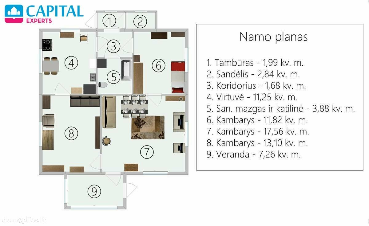 Parduodamas gyvenamasis namas Širvintų rajono sav., Motiejūnuose
