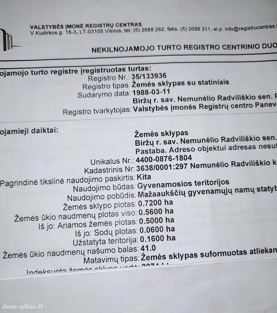 Parduodamas gyvenamasis namas Biržų rajono sav., Parupėje, Sodžiaus g.