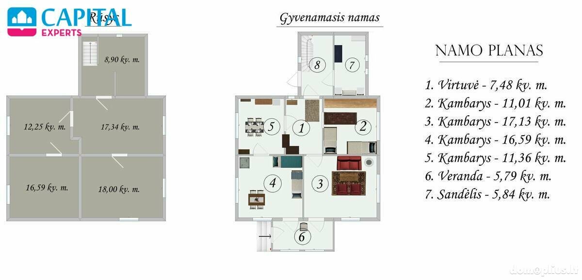 Parduodamas gyvenamasis namas Ukmergės rajono sav., Ukmergėje, Vyšnių g.
