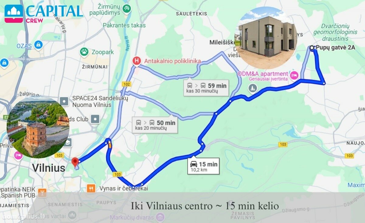 Parduodamas sublokuotas namas Vilniuje, Antakalnyje, Pupų g.