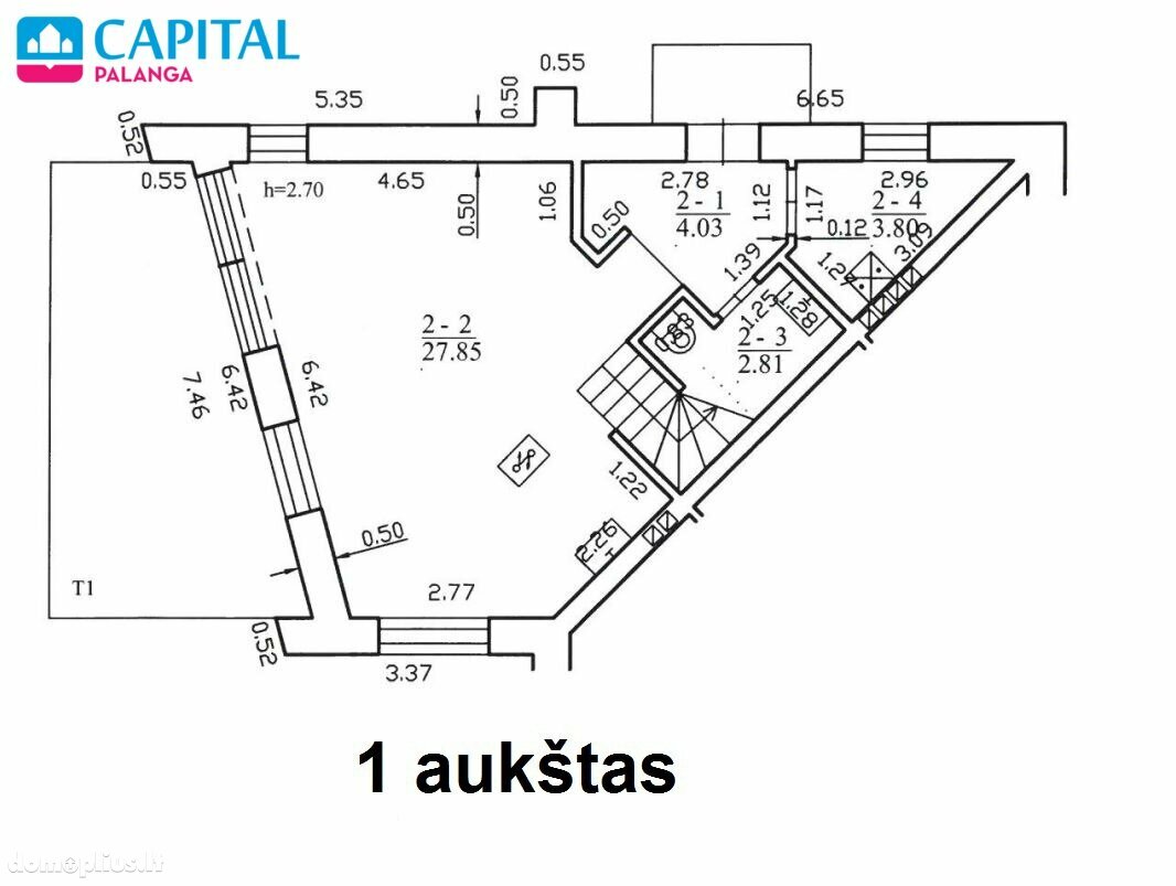 Parduodamas sublokuotas namas Palangoje