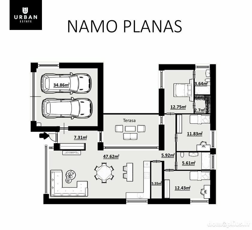Parduodamas gyvenamasis namas Vilniuje, Kalnėnuose, Juodasis kel.
