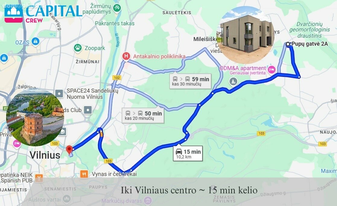 Parduodamas sublokuotas namas Vilniuje, Antakalnyje, Pupų g.