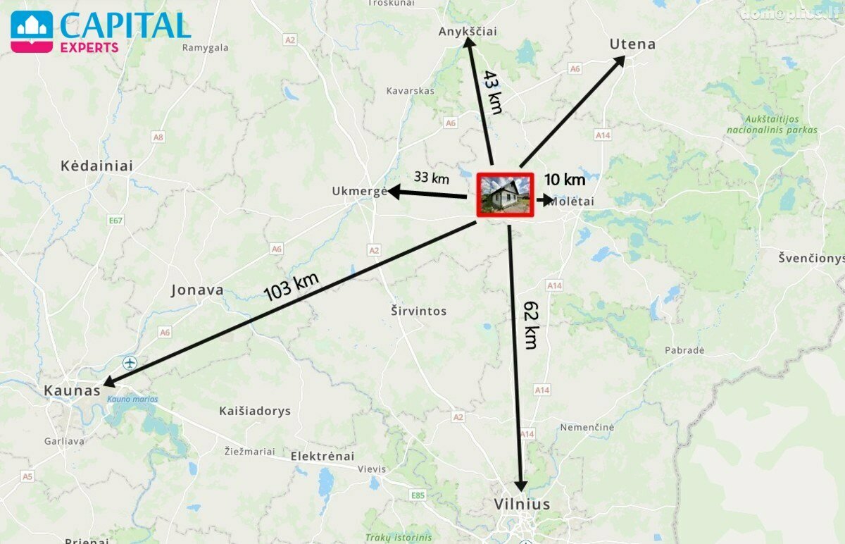 Parduodamas gyvenamasis namas Molėtų rajono sav., Videniškiuose