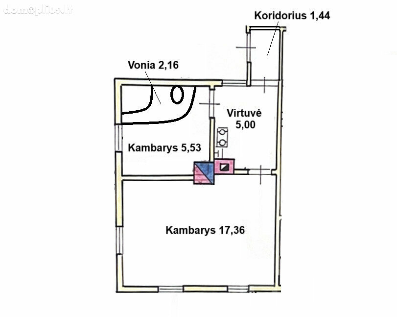 Продаётся часть дома Panevėžyje, Skaistakalnyje, Vienybės a.