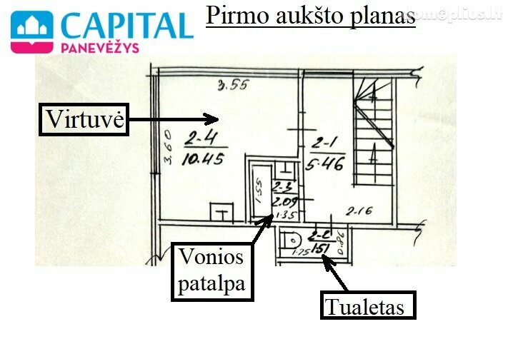 Parduodama gyvenamojo namo dalis Panevėžyje, Skaistakalnyje, Pajuostės pl.