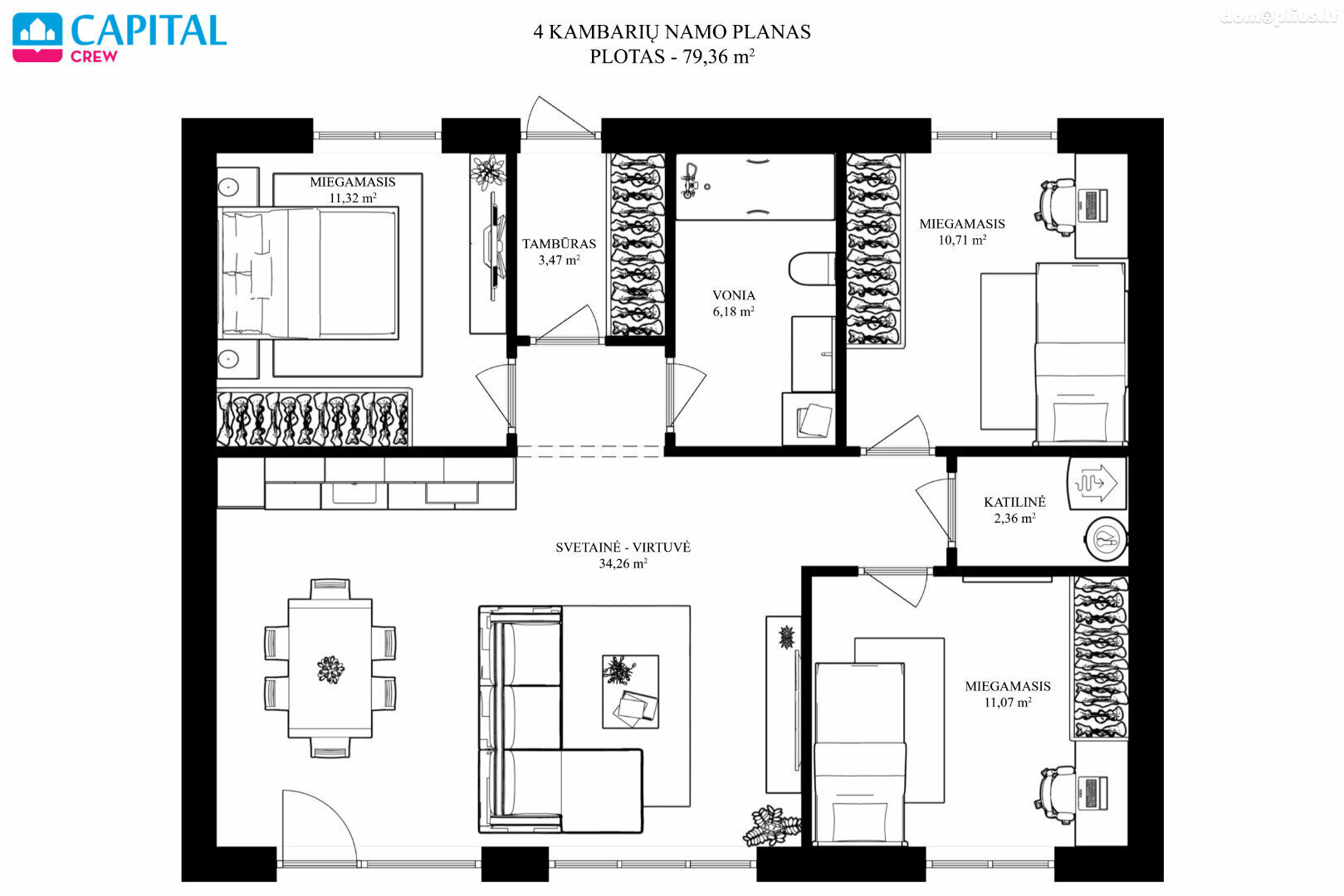 House for sale Vilniaus rajono sav., Karklėnuose