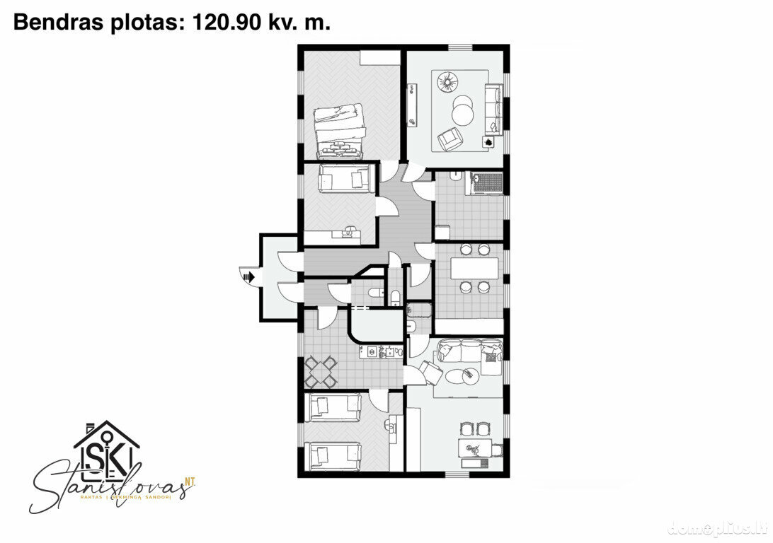 Parduodamas gyvenamasis namas Šilutės rajono sav., Vilkyčiuose