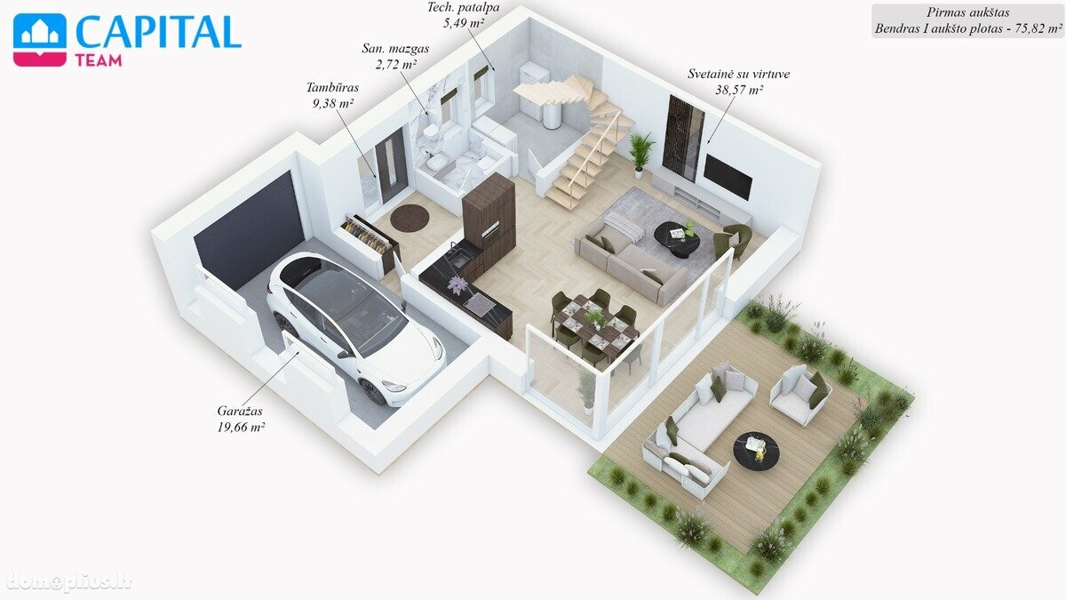 Semi-detached house for sale Vilniuje, Paneriuose