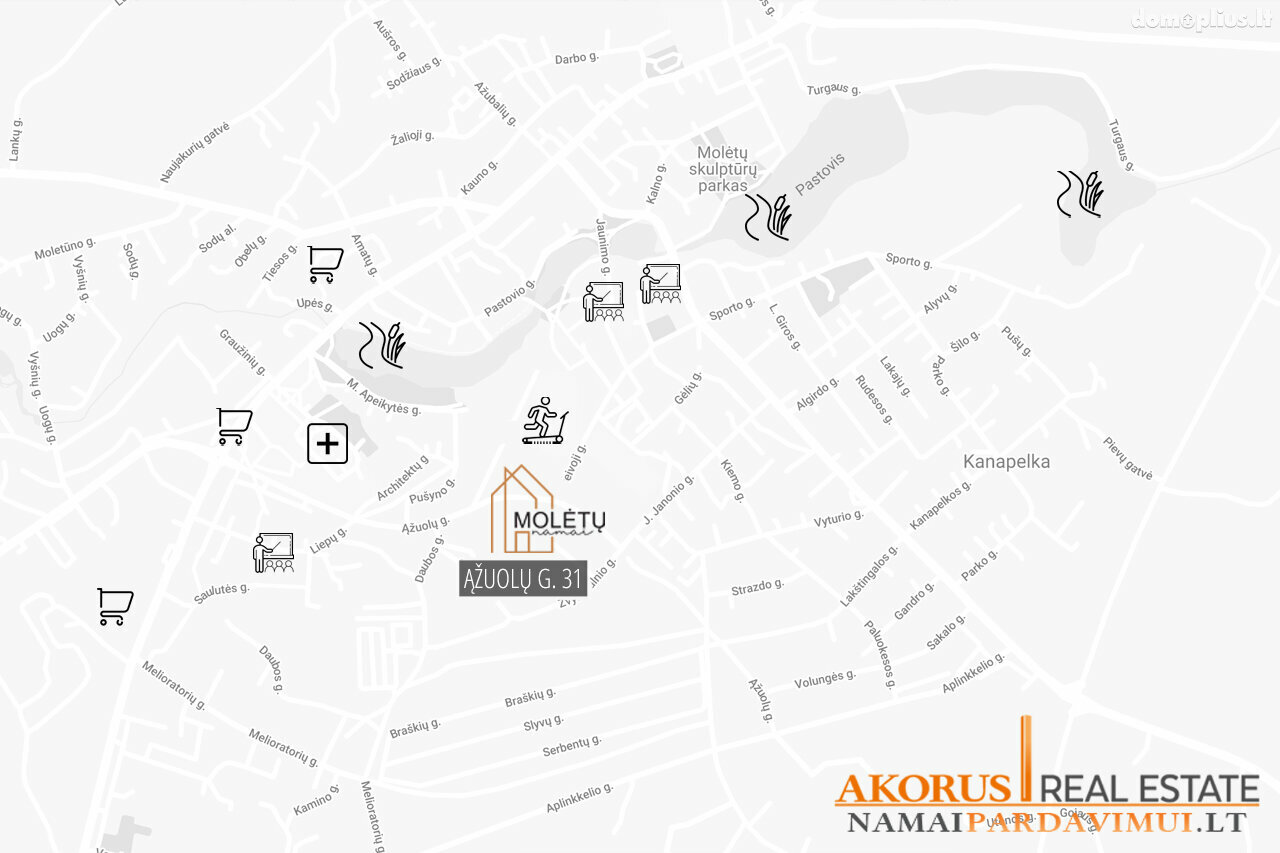 Продаётся дом Molėtų rajono sav., Molėtuose, Ąžuolų g.