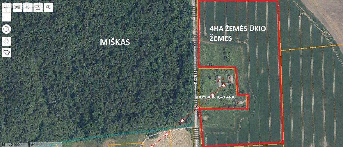 Homestead for sale Prienų rajono sav., Pakrovuose, Miško g.