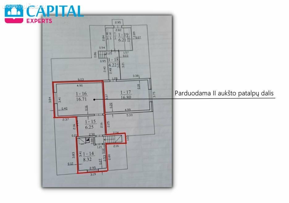 Parduodama gyvenamojo namo dalis Varėnos rajono sav., Senoji Varėna, A. Ryliškio g.