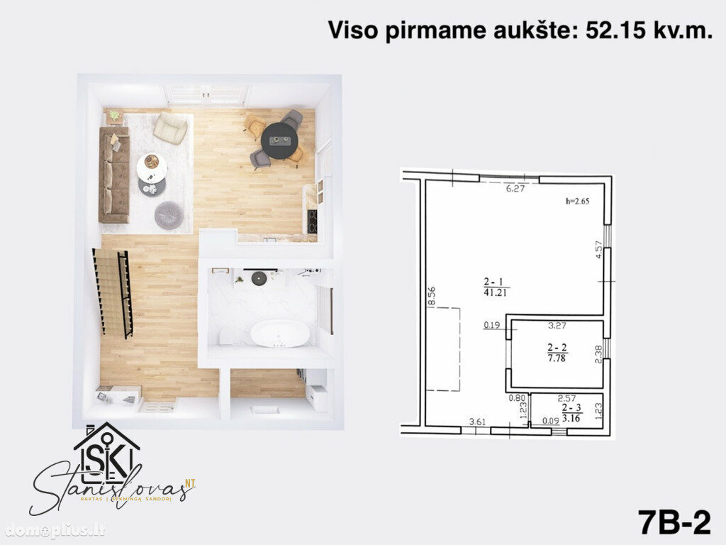 Parduodamas sublokuotas namas Klaipėdos rajono sav., Karklėje