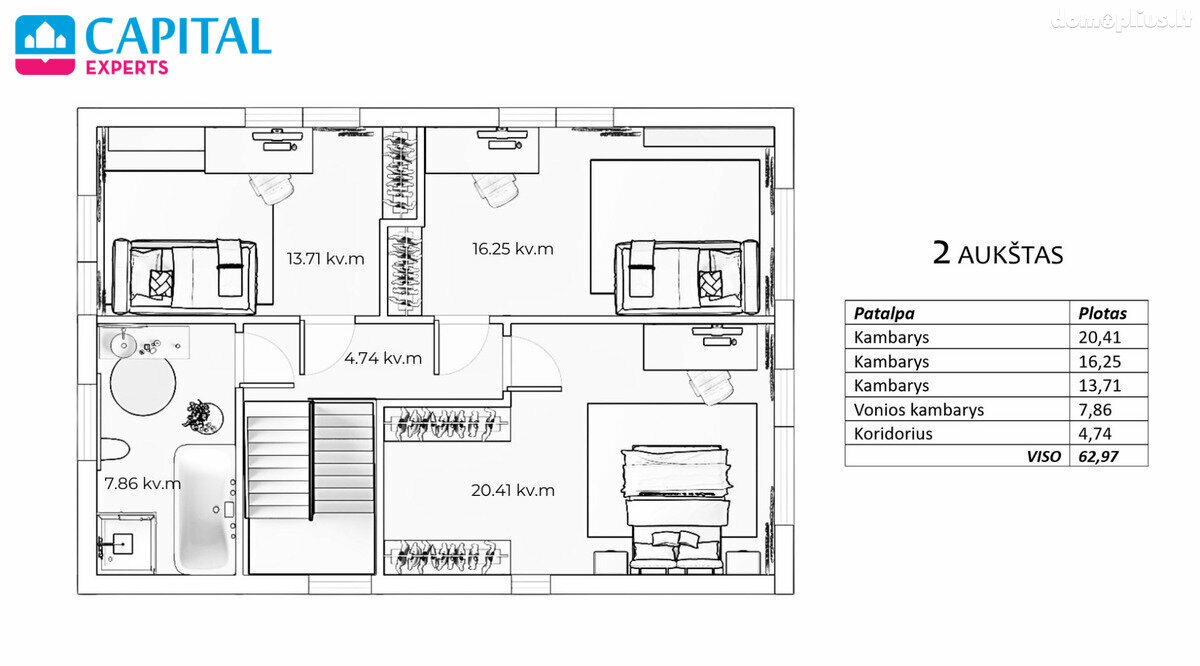 Semi-detached house for sale Vilnius
