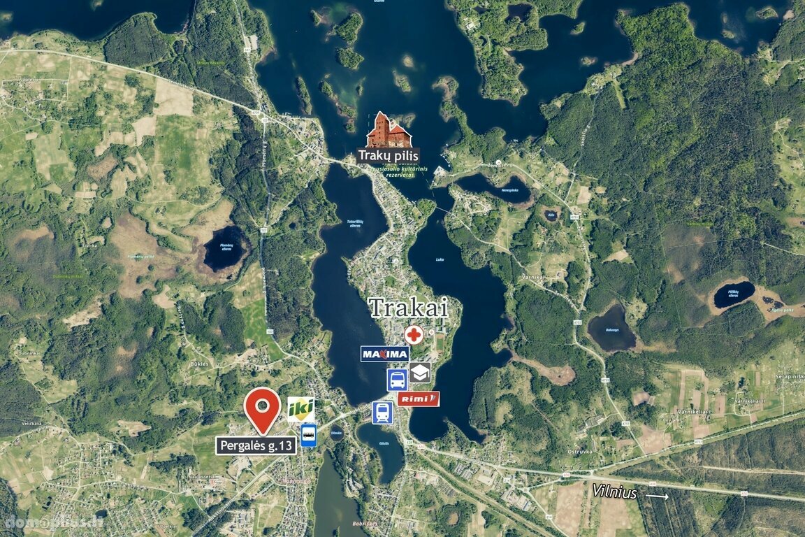 Parduodamas sublokuotas namas Trakų rajono sav., Trakuose, Pergalės g.
