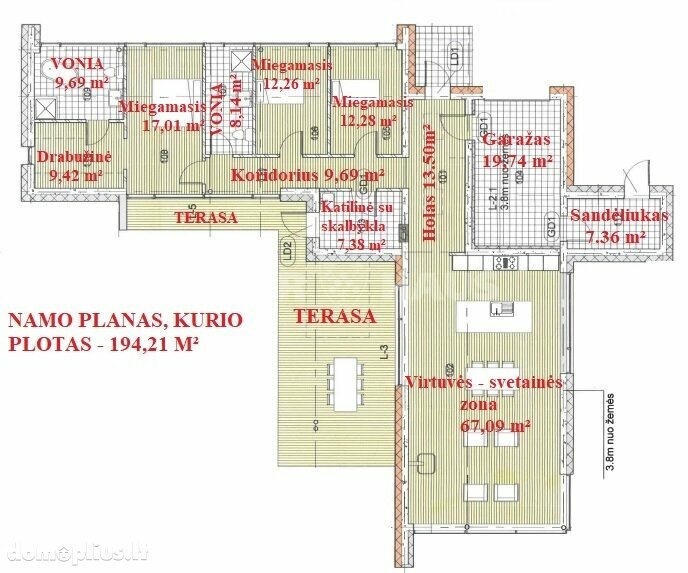Parduodamas gyvenamasis namas Panevėžio rajono sav., Vyčiuose