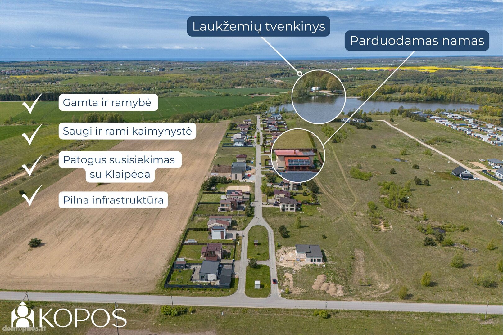 Parduodamas gyvenamasis namas Klaipėdos rajono sav., Radailiuose, Vėveriškių g.